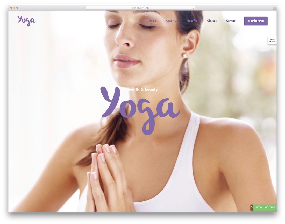 kallyas yoga wordpress theme