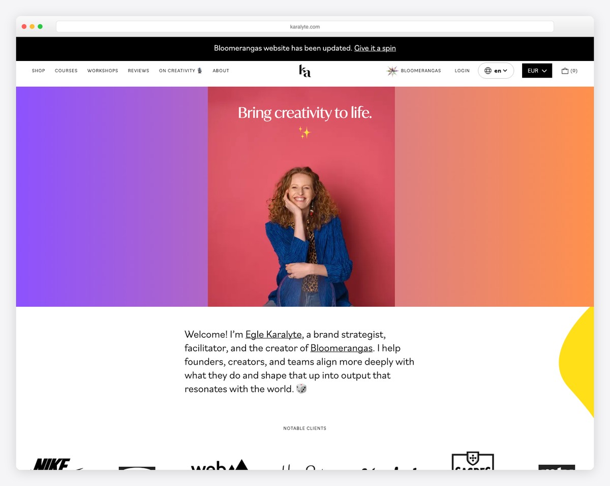 karalyte - creative WooCommerce website example