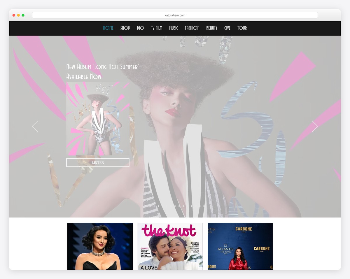 Kat Graham actress website