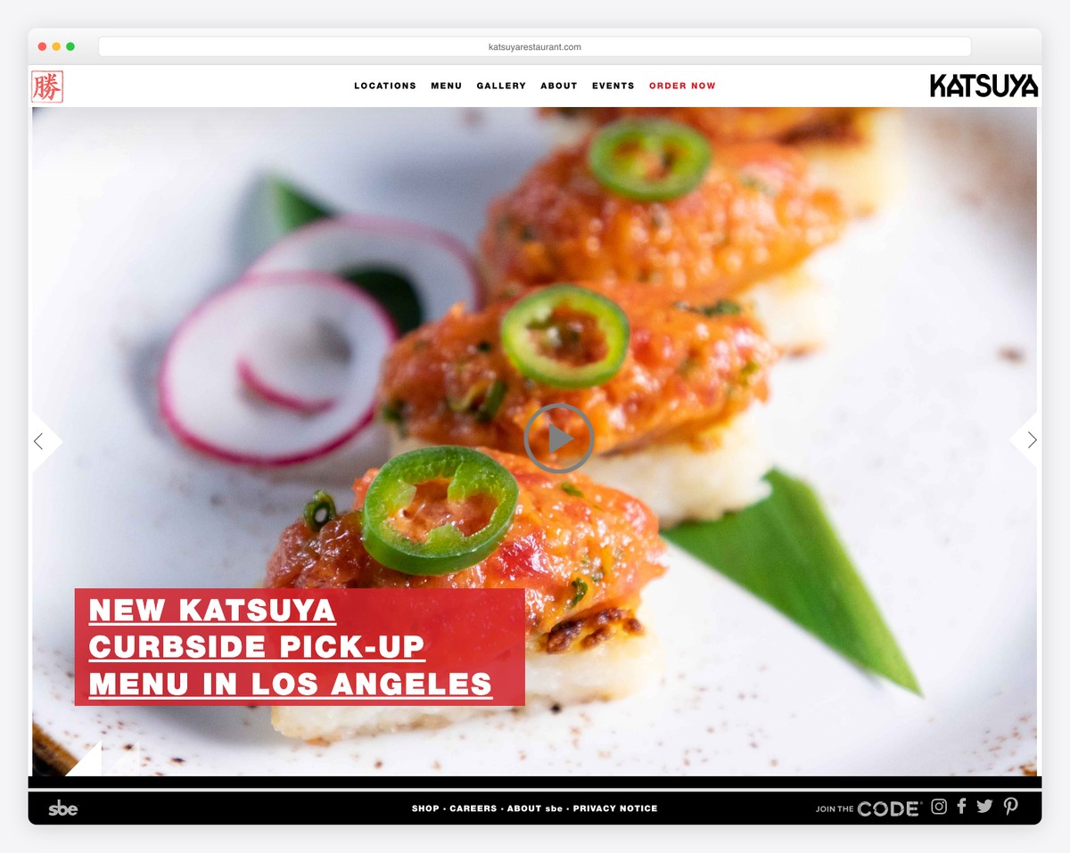 katsuya website example