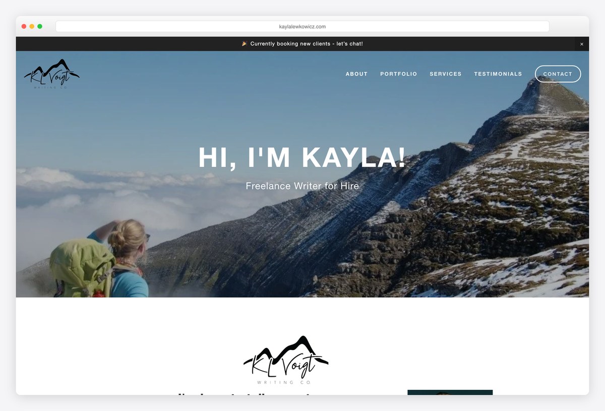 Kayla Voigt portfolio website