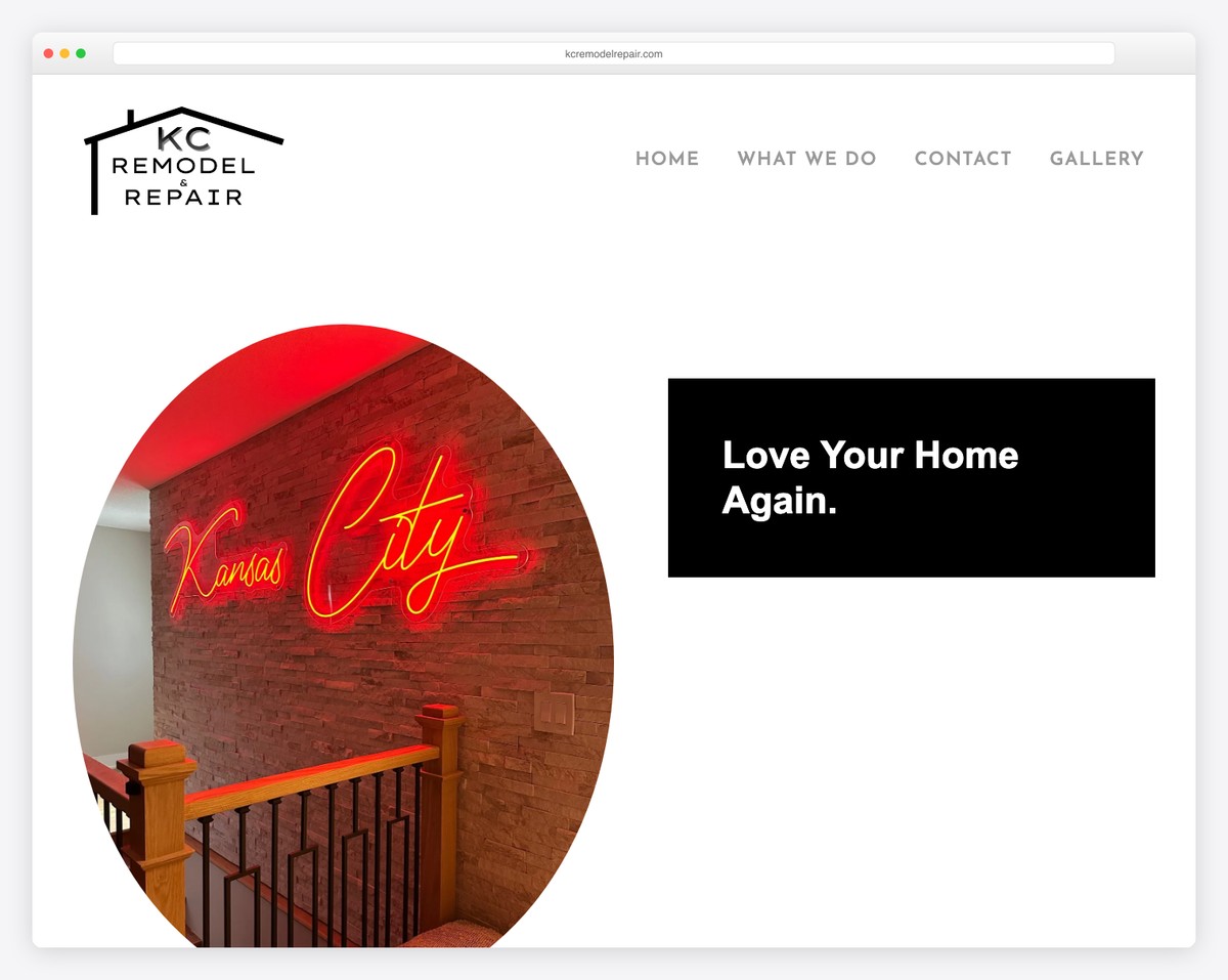 kc remodel & repair website example