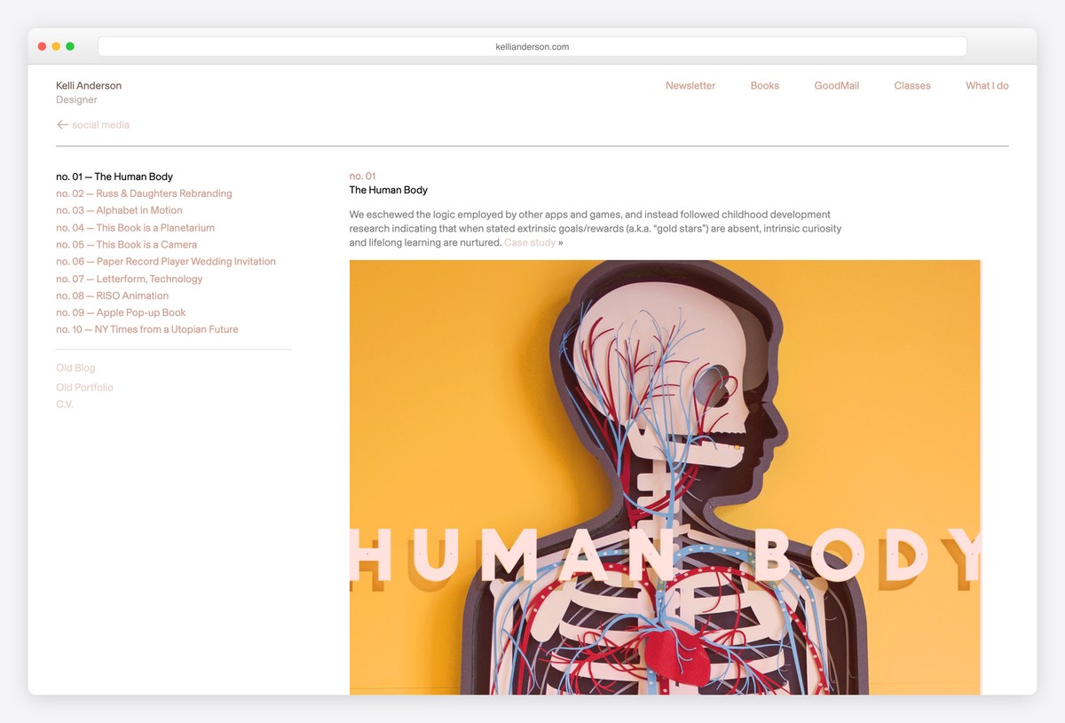 Kelli Anderson graphic design portfolio website