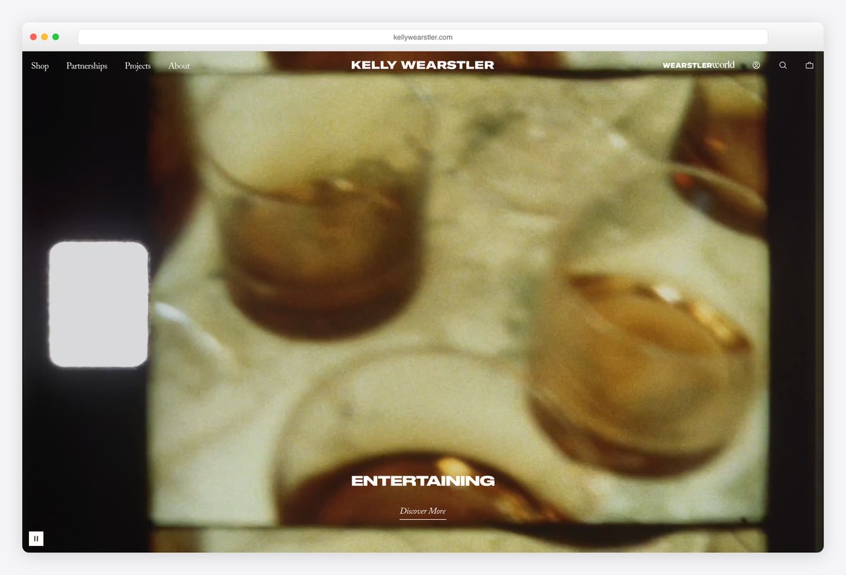 Kelly Wearstler interior design portfolio website
