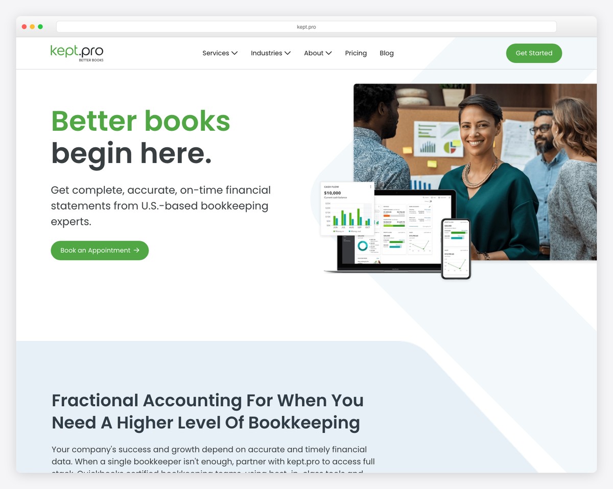 kept.pro website example
