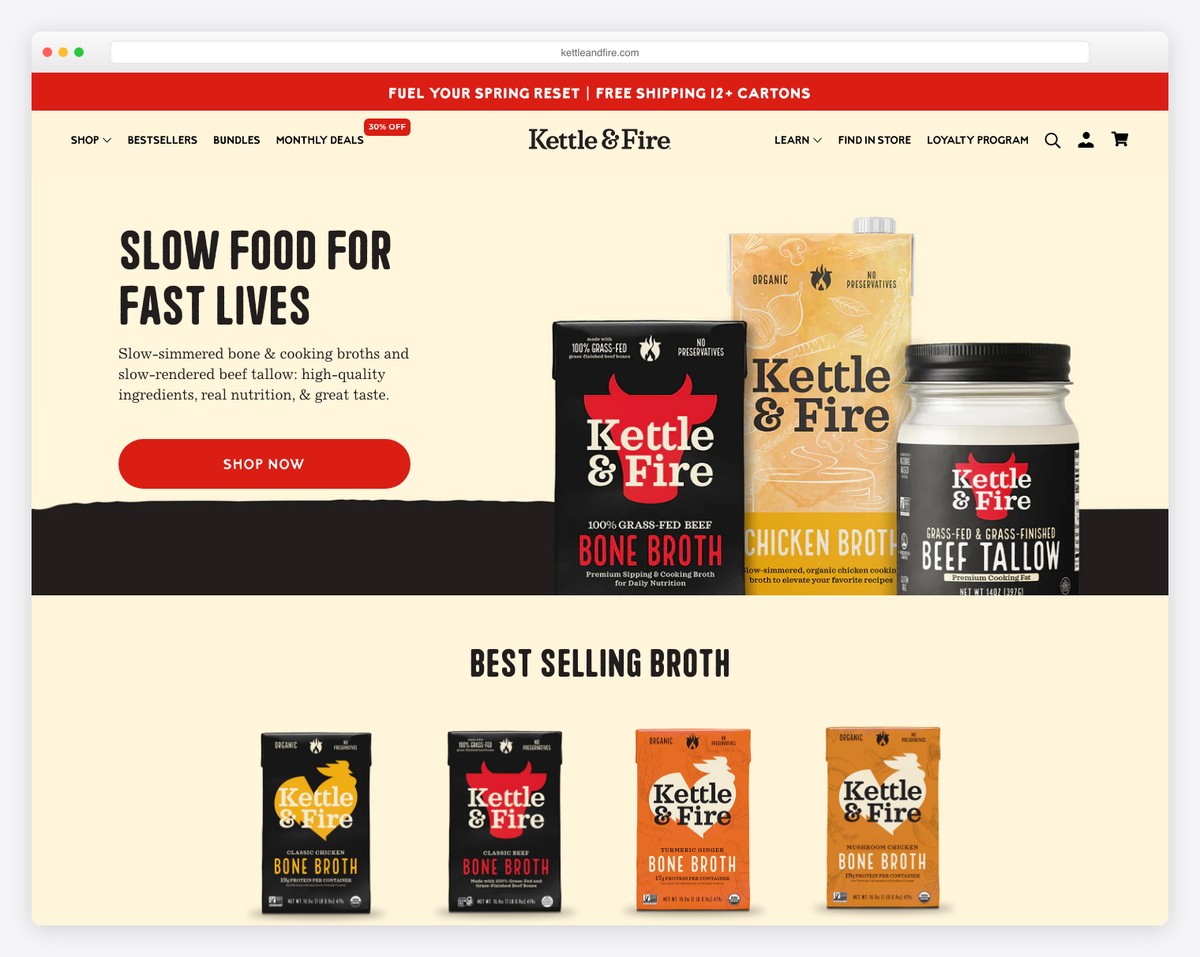 kettle and fire food website