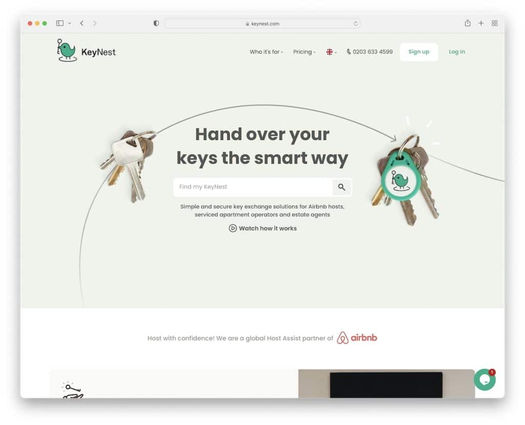 keynest startup website