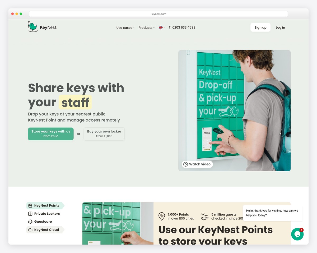 keynest startup website