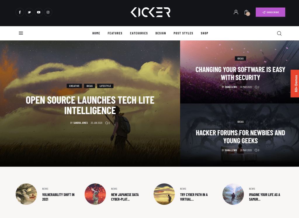 Kicker - Multipurpose Blog Magazine WordPress Theme + Gutenberg
