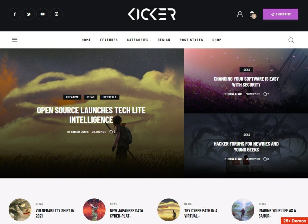 Kicker | Multipurpose Blog Magazine WordPress Theme