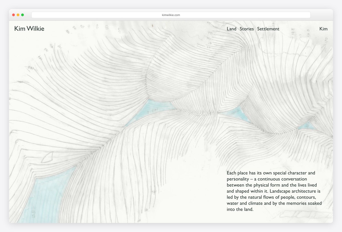 Kim Wilkie landscape architecture portfolio website