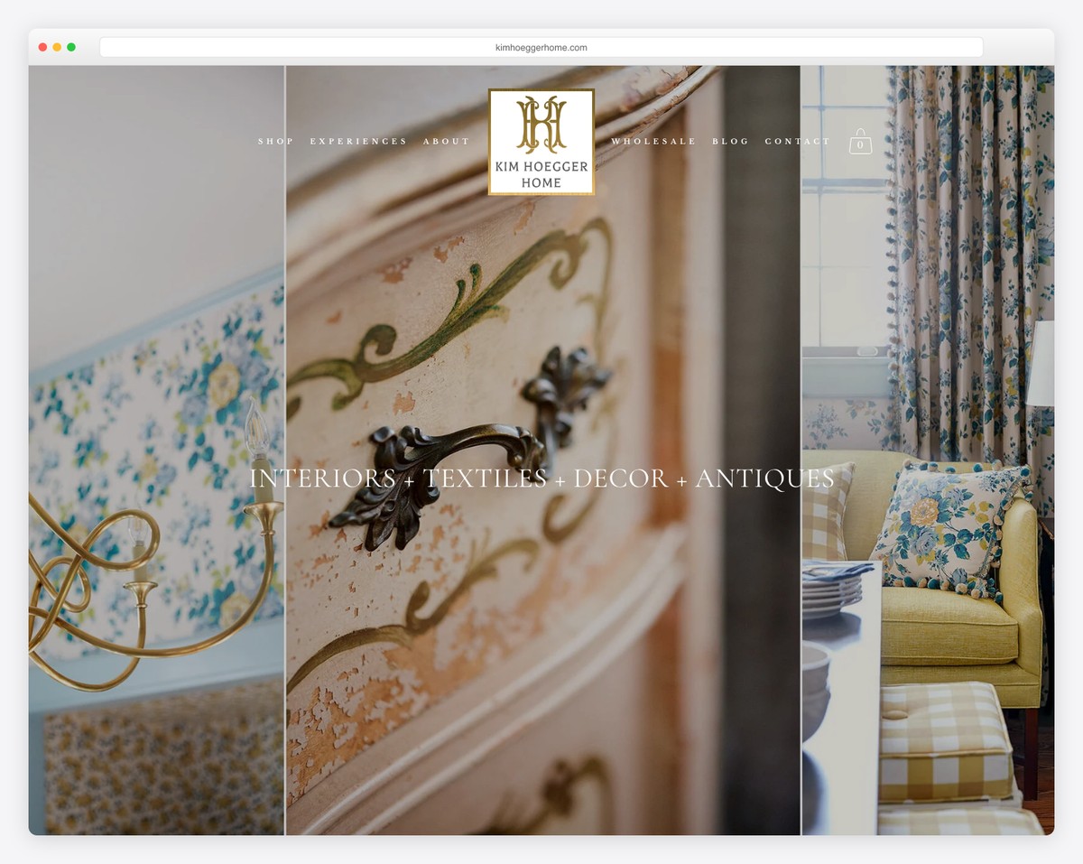 kim hoegger home website example