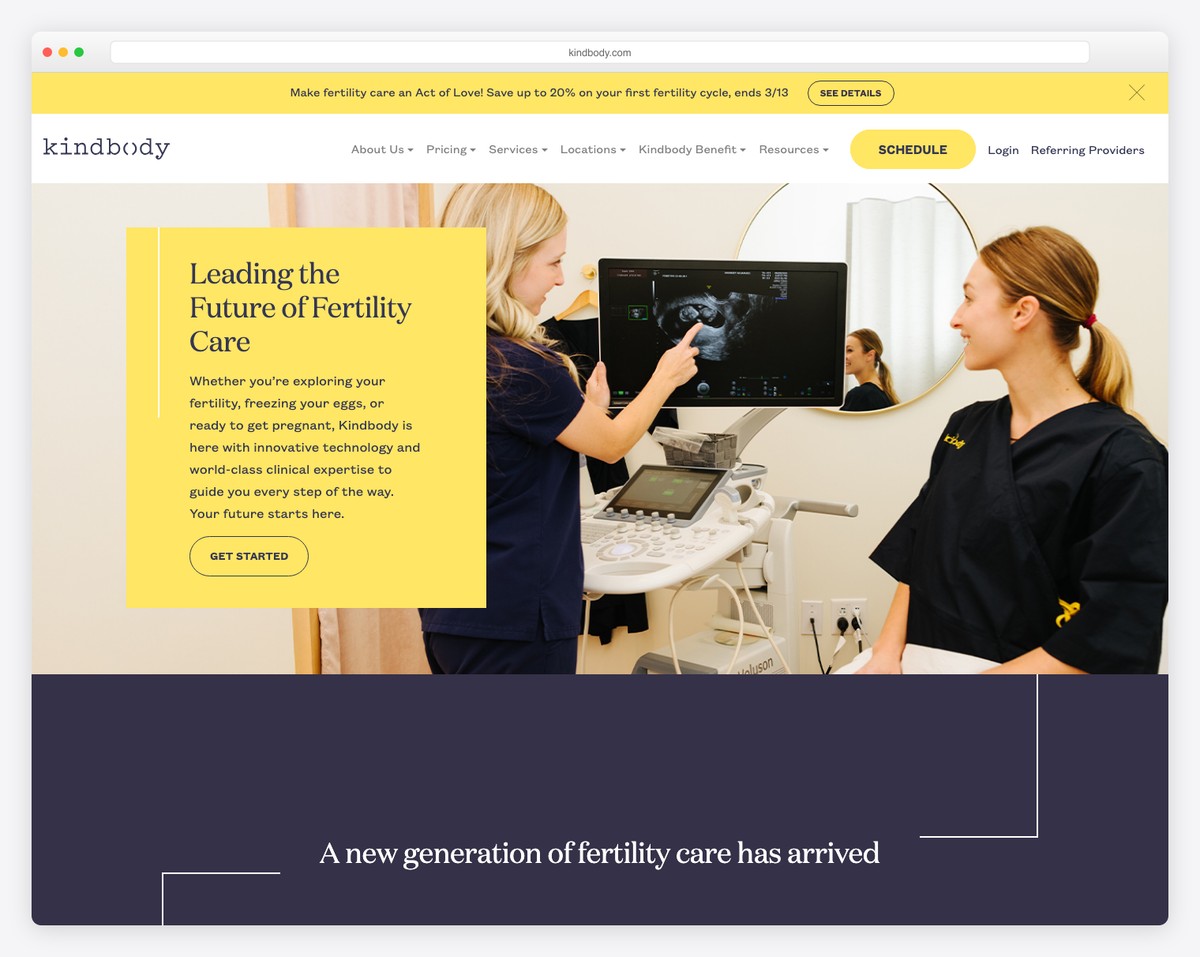 kindbody website example