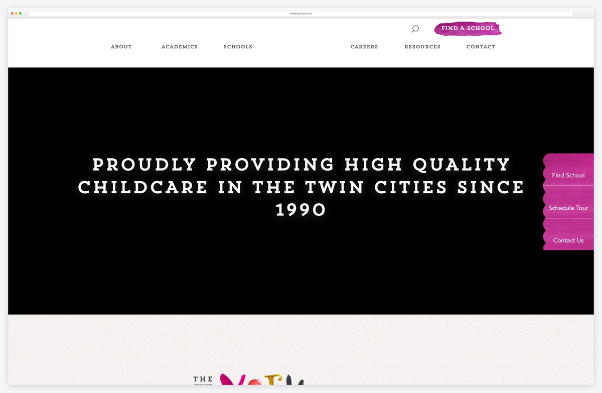 kinderberry hill child development center website example