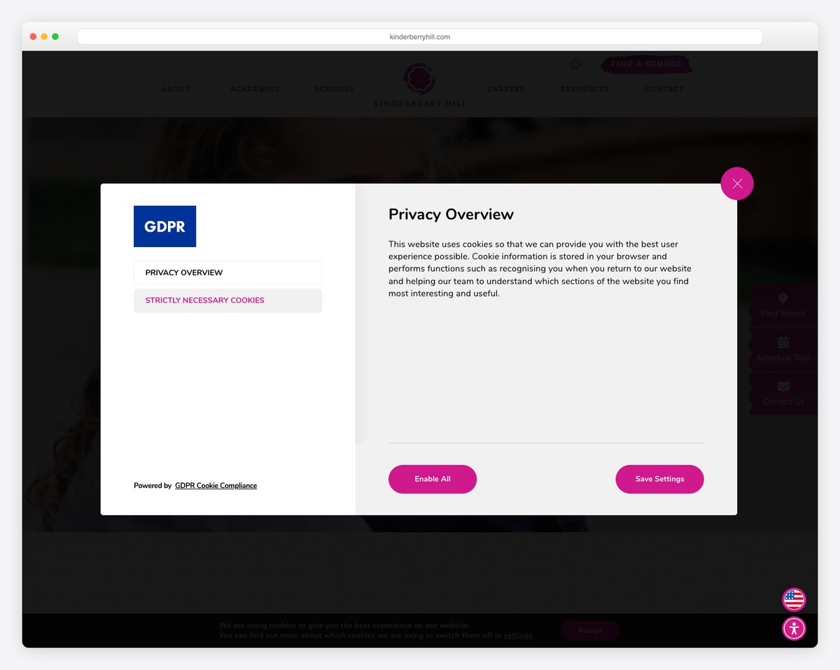 kinderberry hill website example