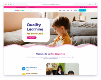 Kindergarten website template