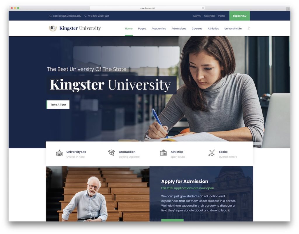 kingster - university WordPress theme