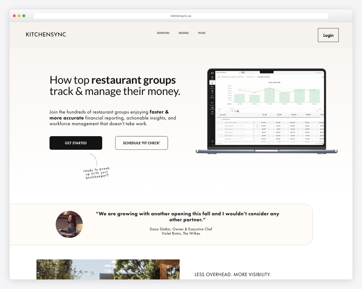 kitchensync website example