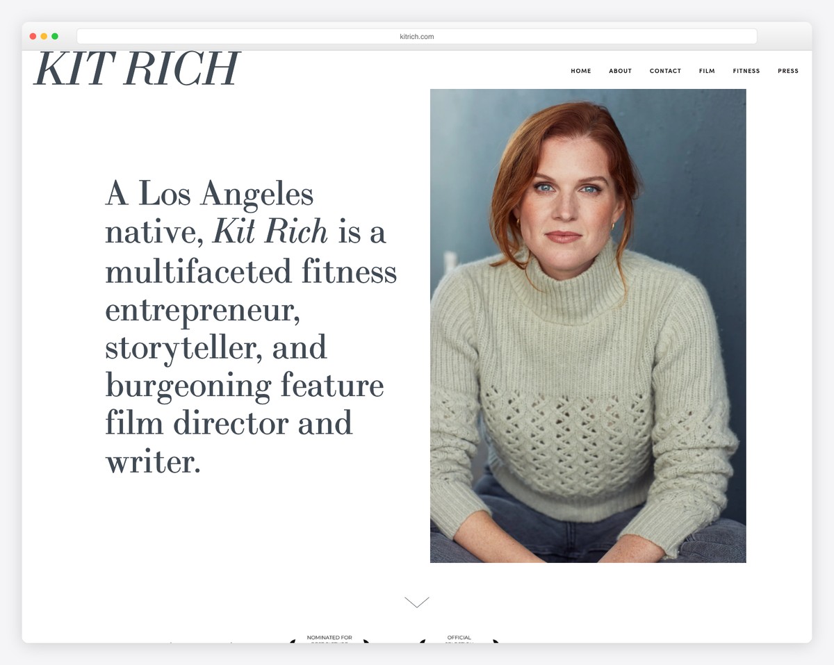 kit rich website example