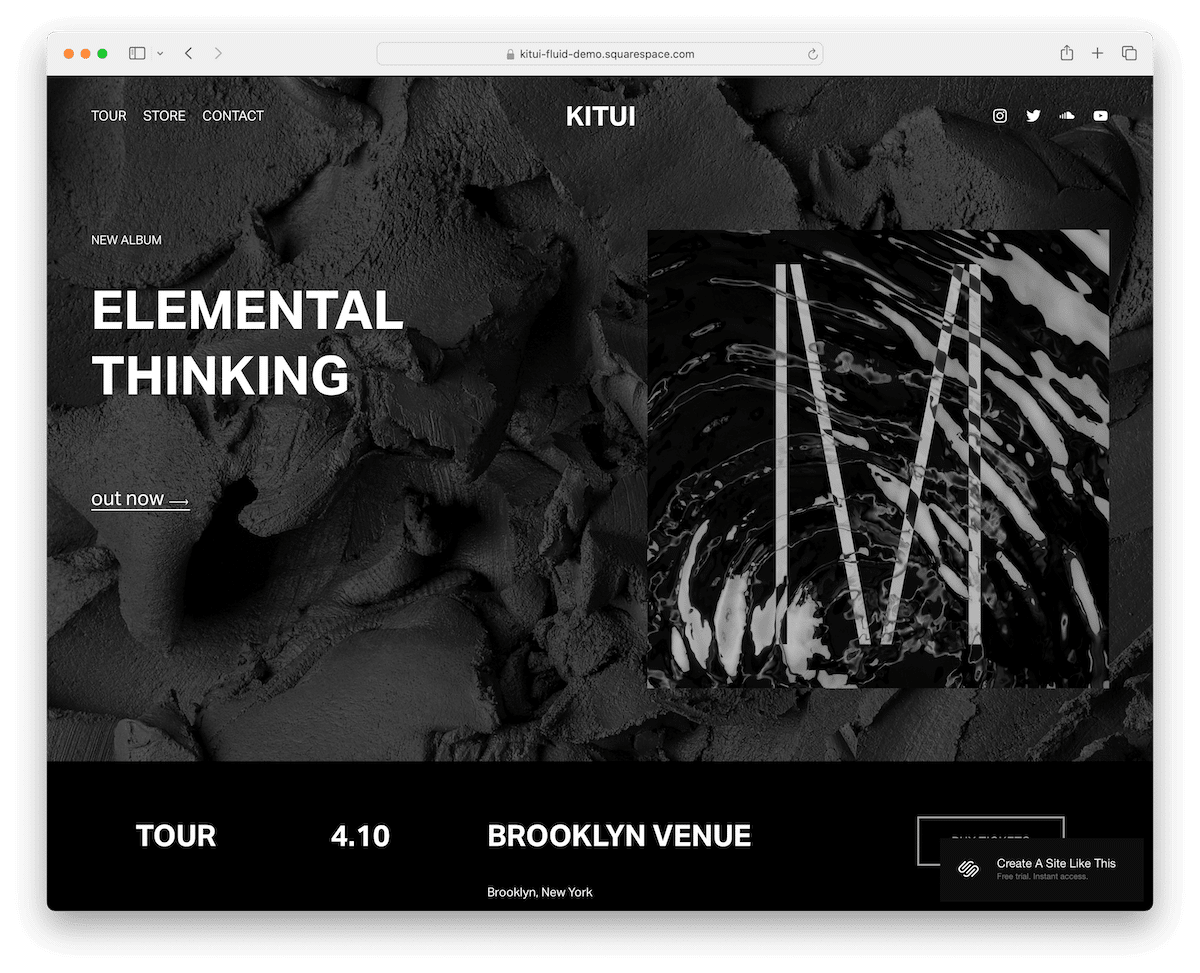 kitui squarespace musician template