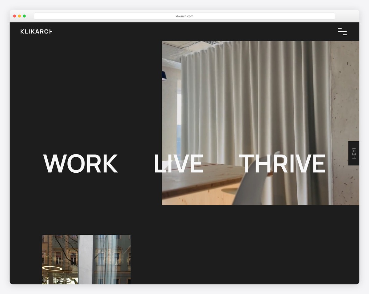 klikarch website example