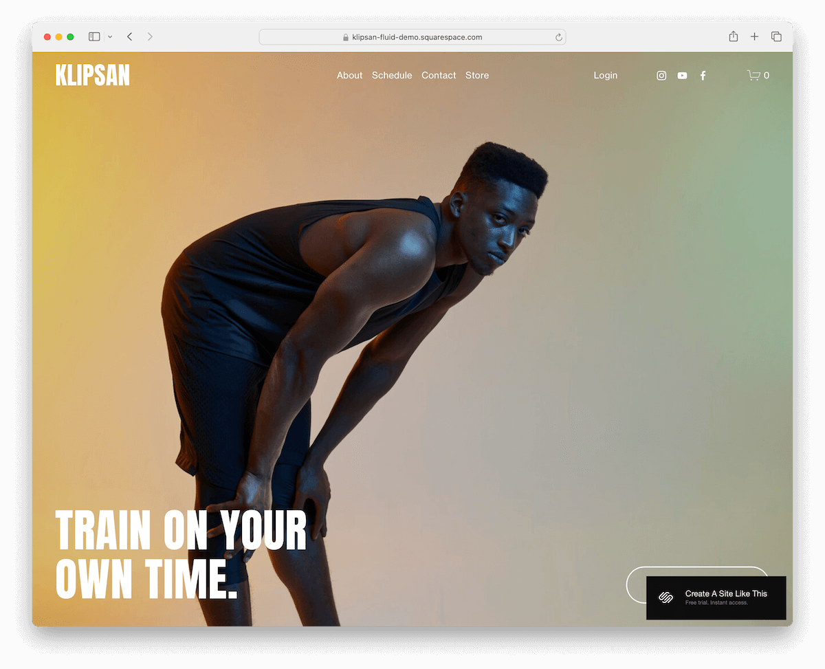 klipsan - fitness sales page template for gyms and ecommerce store. 