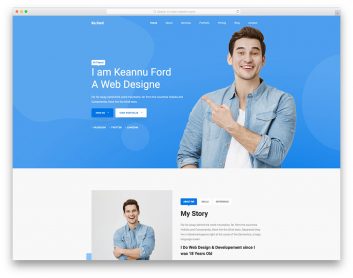 Personal profile html template free download bootstrap 4