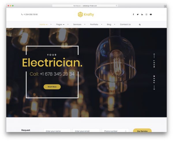 21 Best Electrician Website Templates (HTML & WordPress) - Colorlib