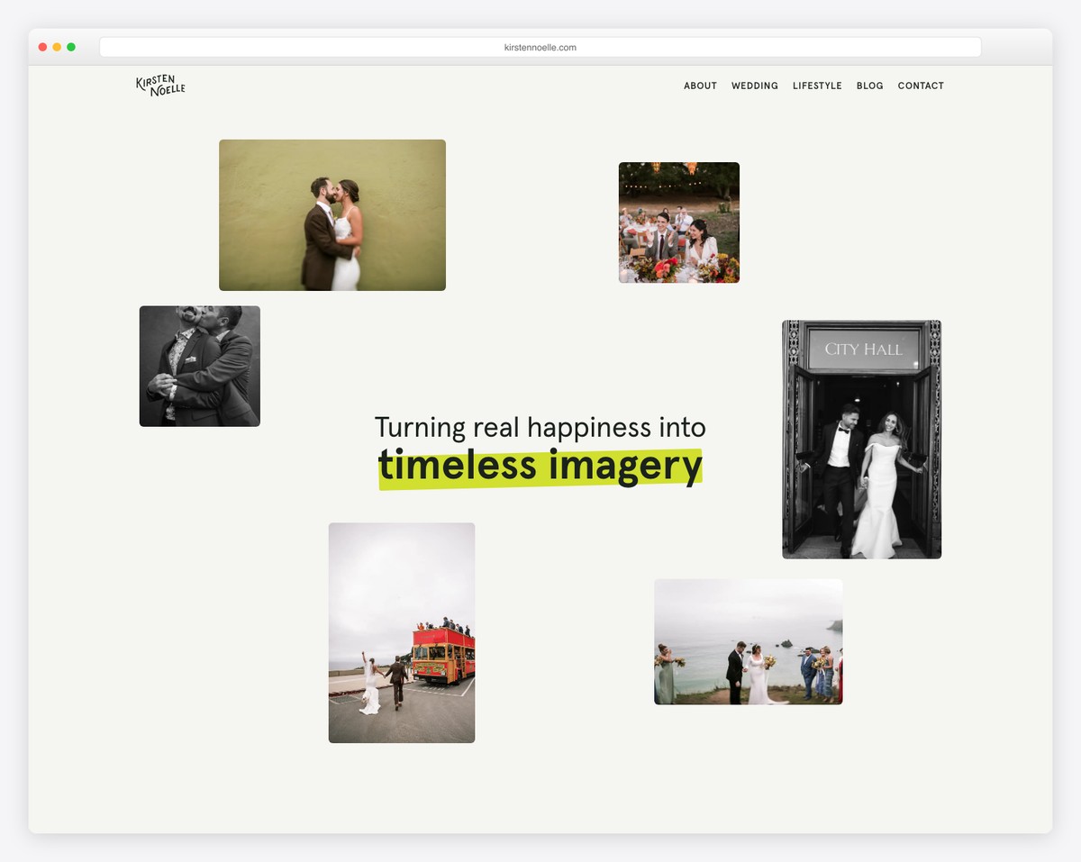 kristen noelle wedding website