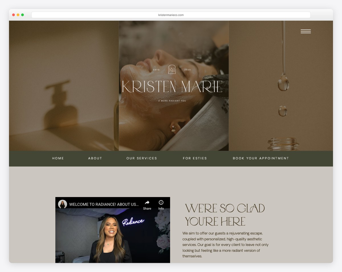 kristen marie skin website example