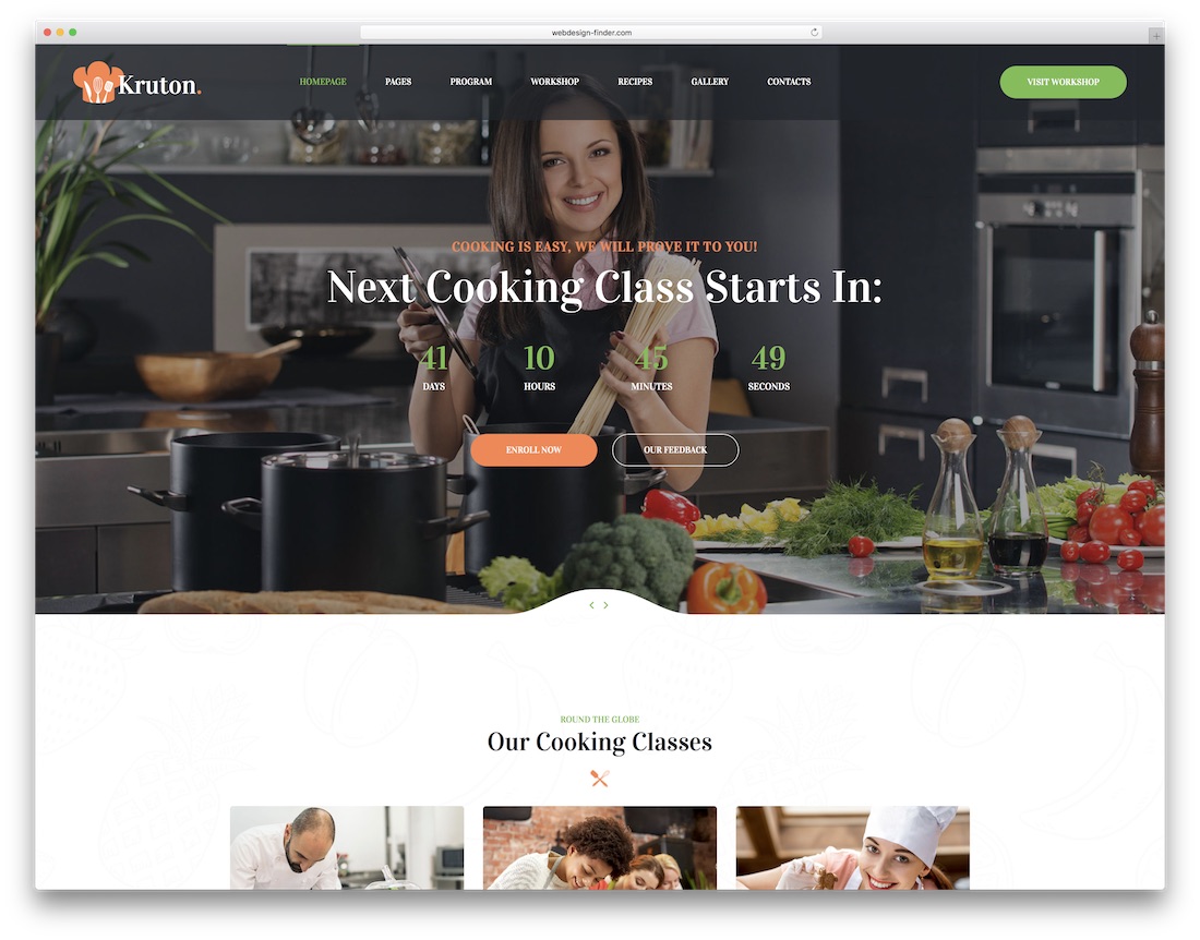 kruton food website template