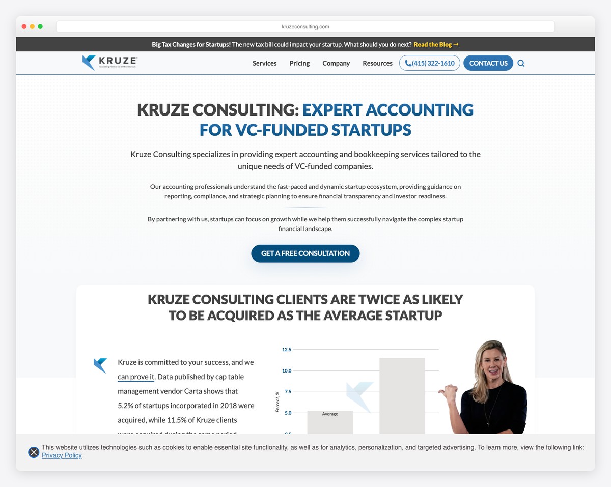 kruze consulting website example