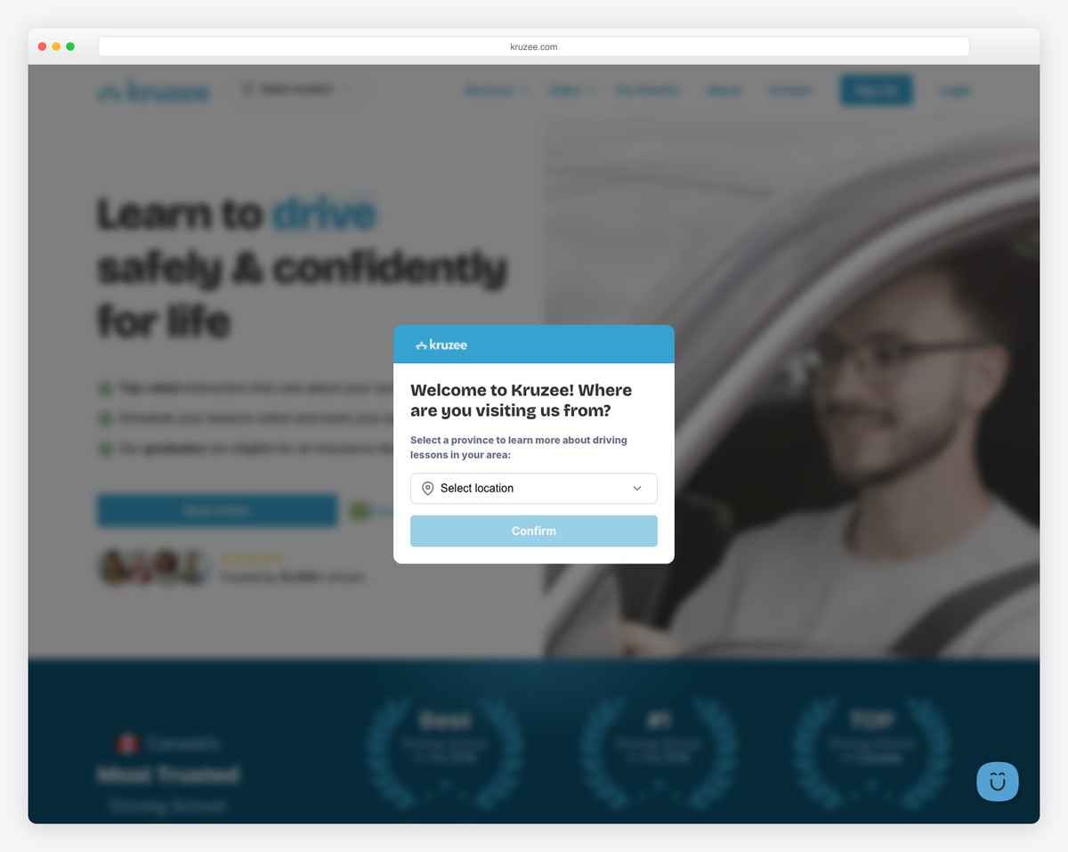 kruzee website example