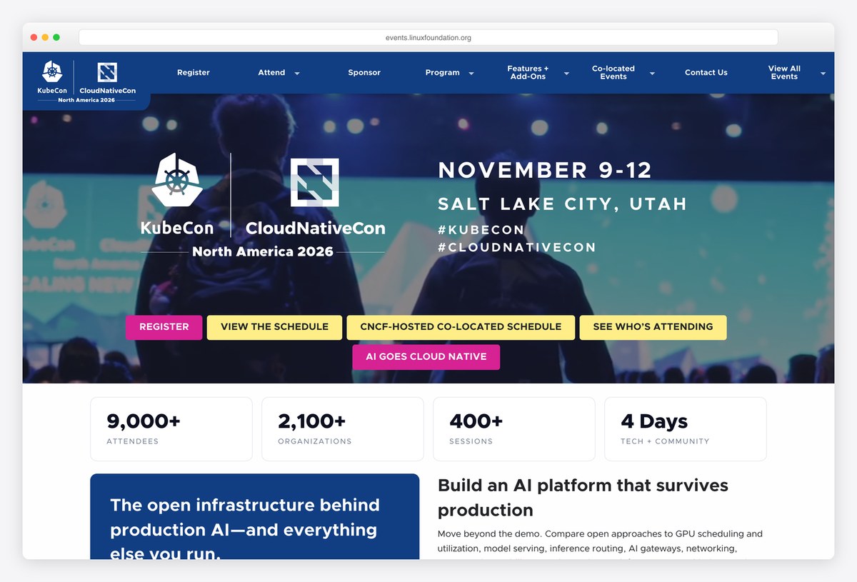 KubeCon + CloudNativeCon conference website