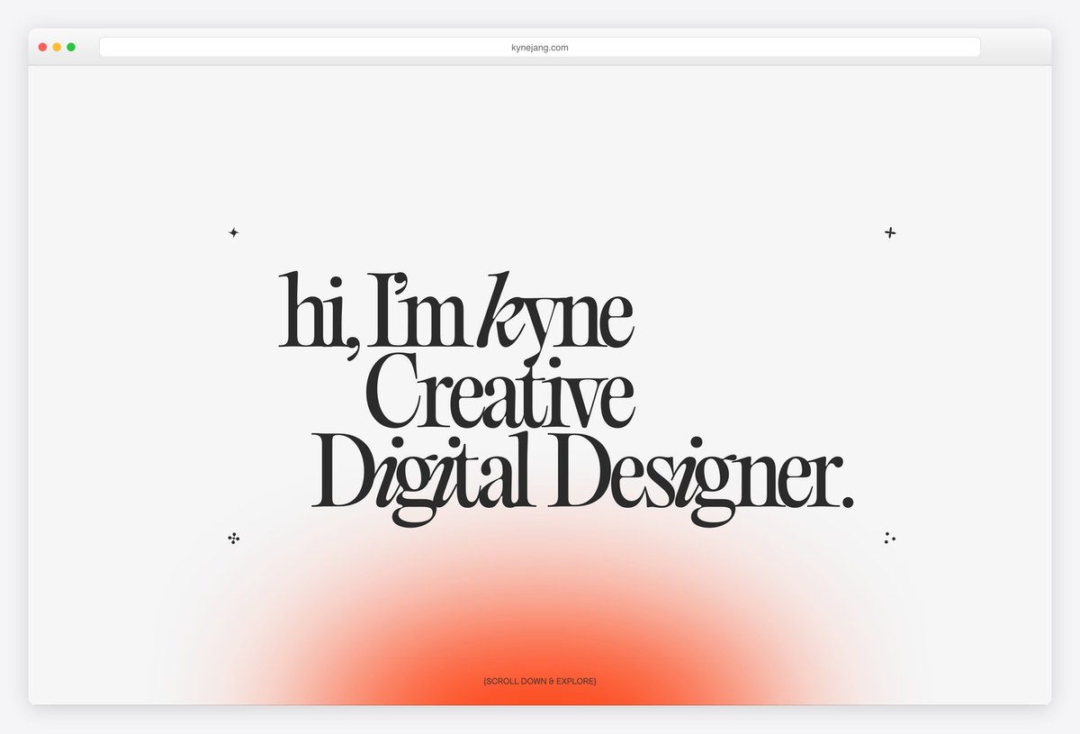 Kyne Jang web designer portfolio website