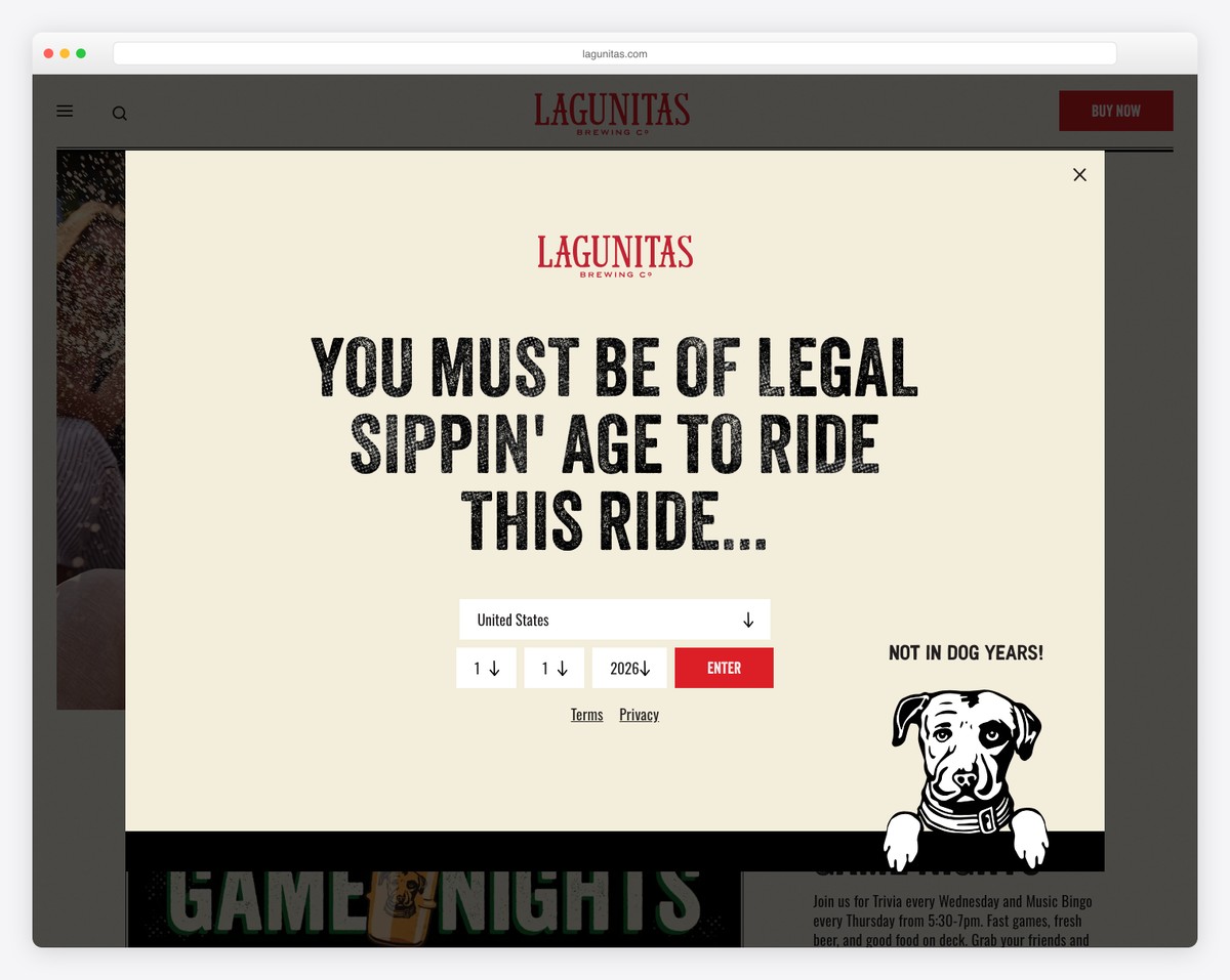 lagunitas brewing company website example