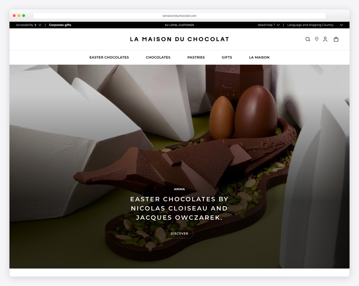 la maison du chocolat website example