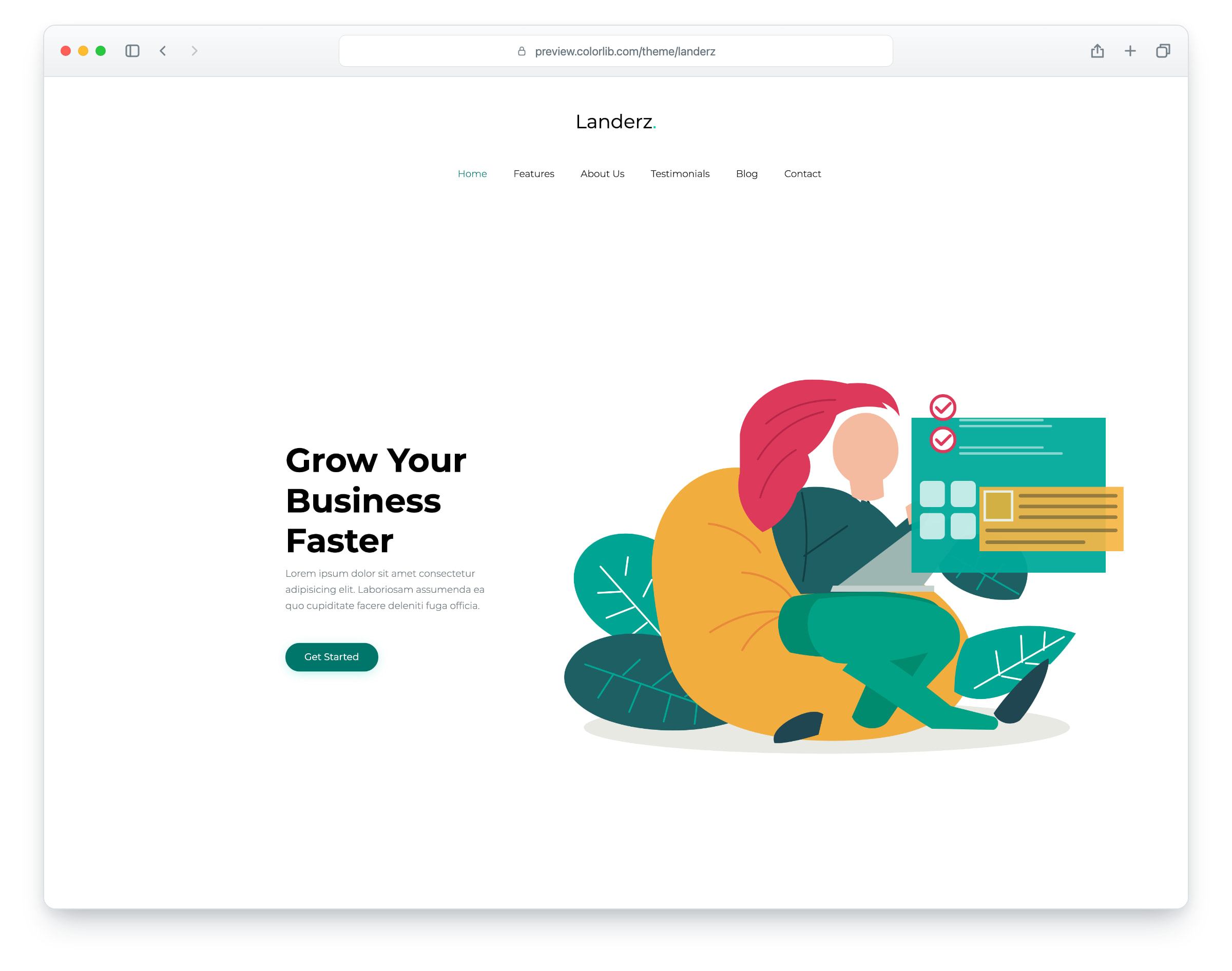 Landerz website template
