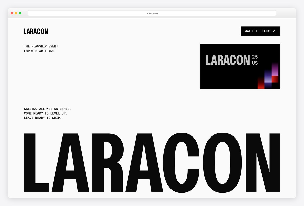 Laracon US conference website
