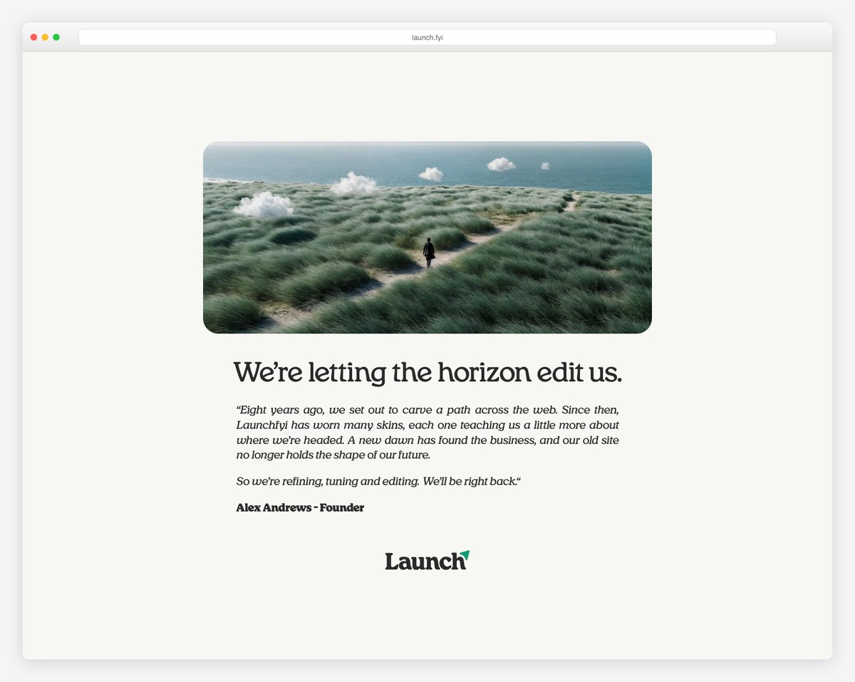 launch fyi startup directory carrd website example