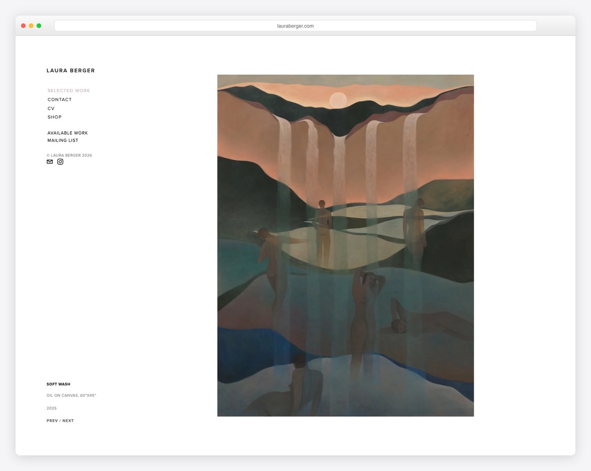 laura berger squarespace artist website