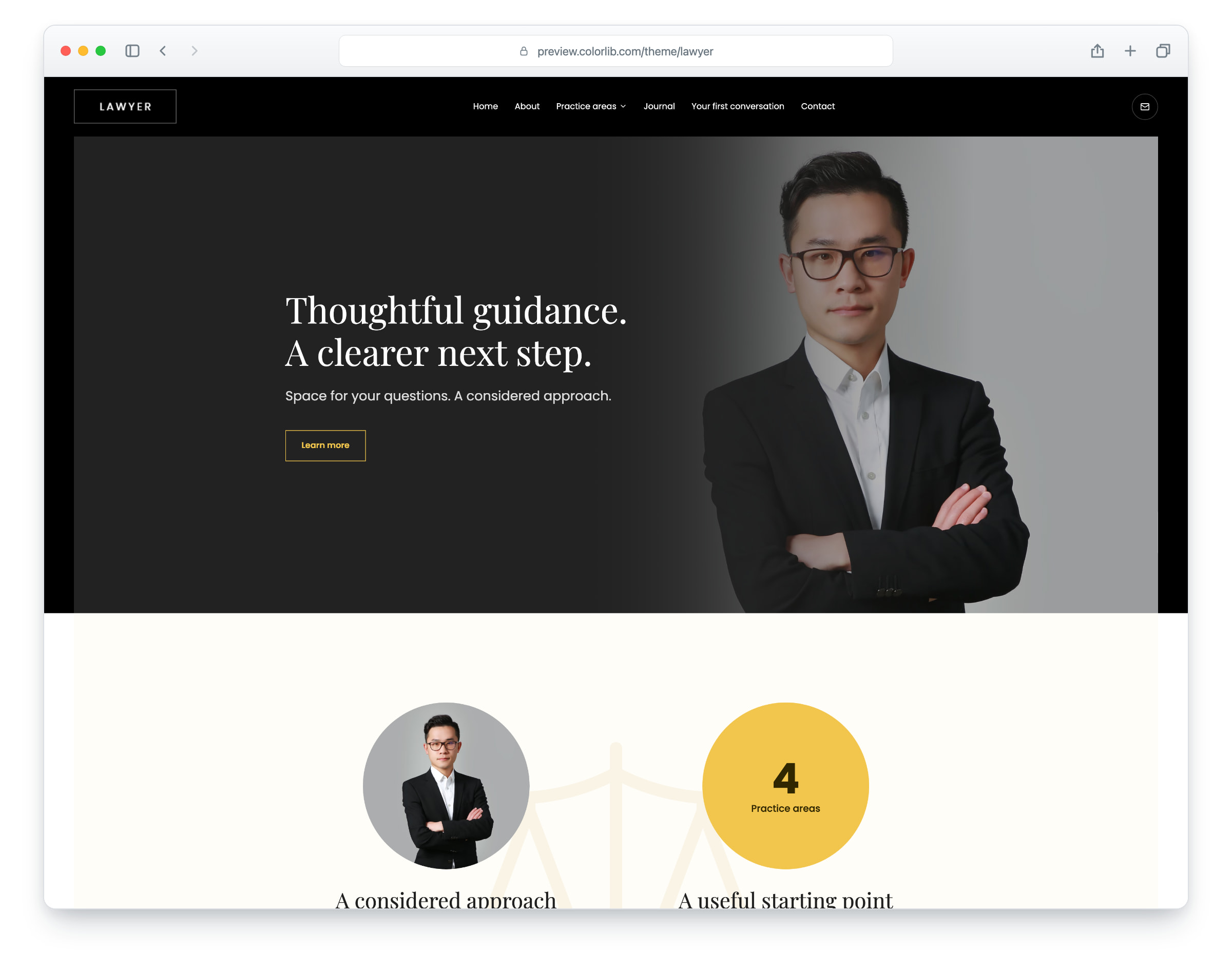 Lawyer website template