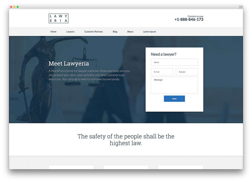 lawyeria - lawyer WordPress theme