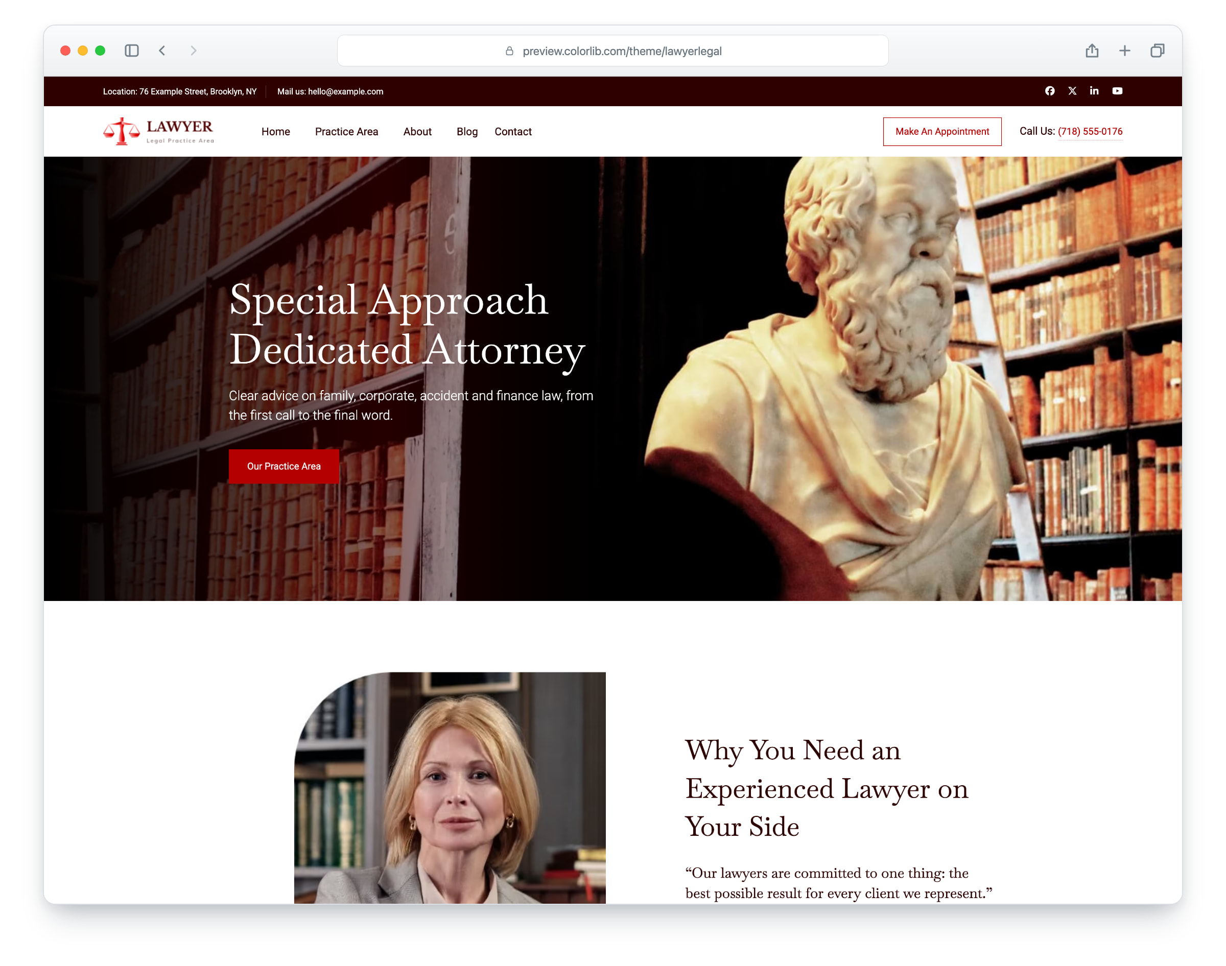 Lawyerlegal template preview