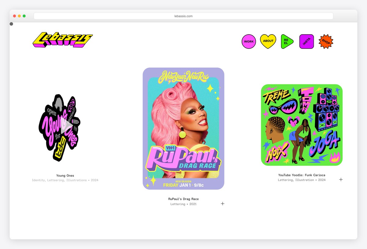 Leandro Assis (Lebassis) graphic design portfolio website