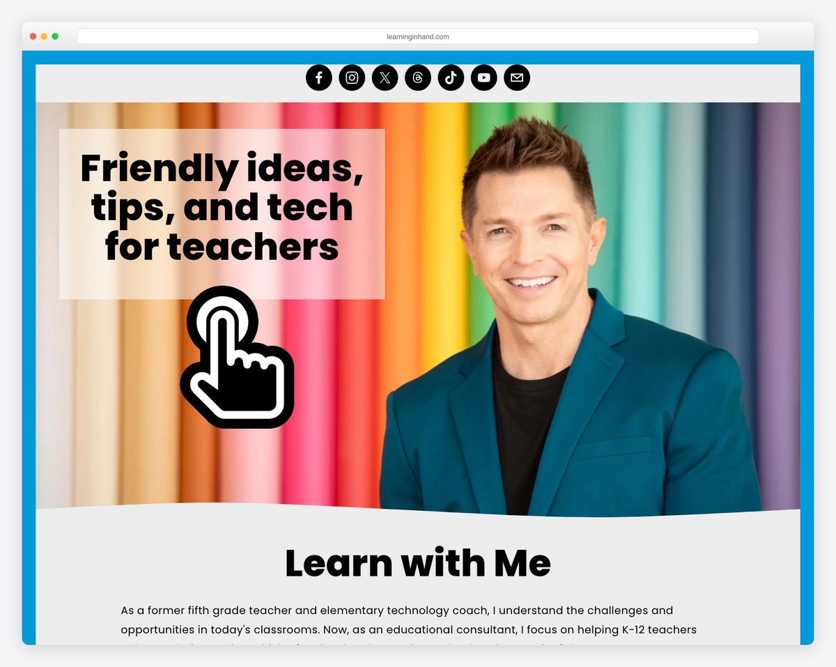 learning in hand teacher website