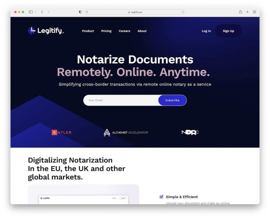 legitify notary website
