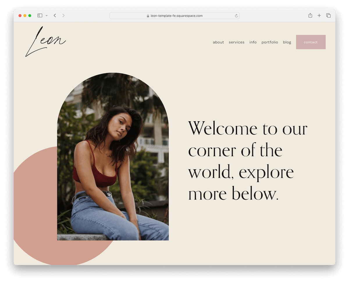 leon squarespace portfolio template