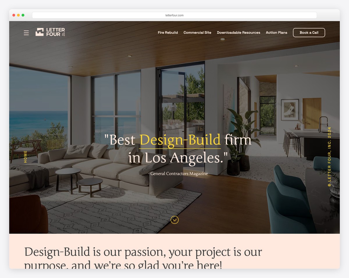 letter four website example