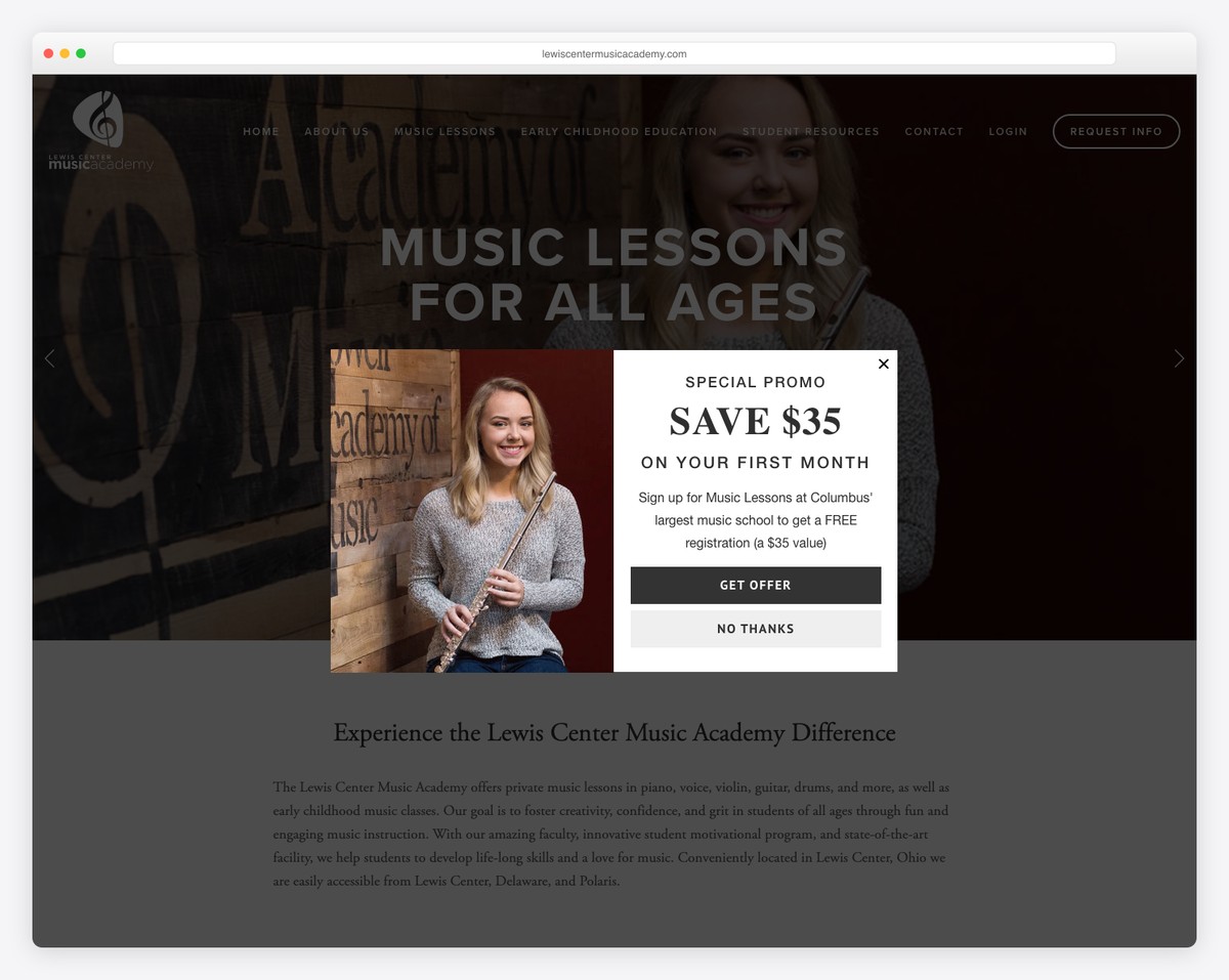 lewis center music academy website example